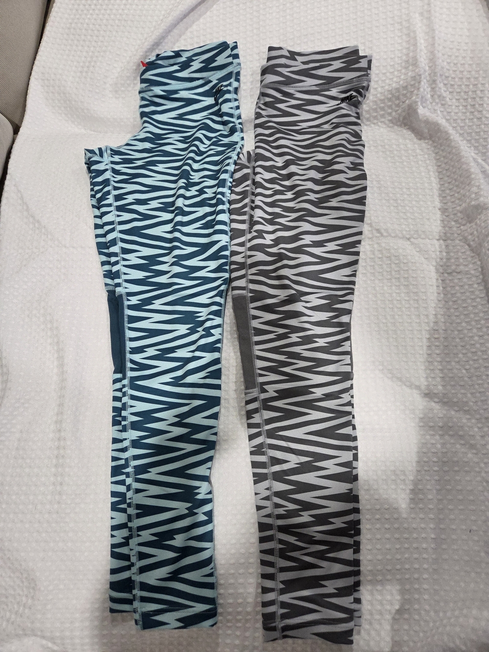 Nike Women's Geometric Leggings Set Blue & Gray